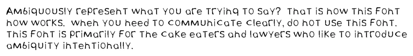 Sample text set in the Ambiguity typeface